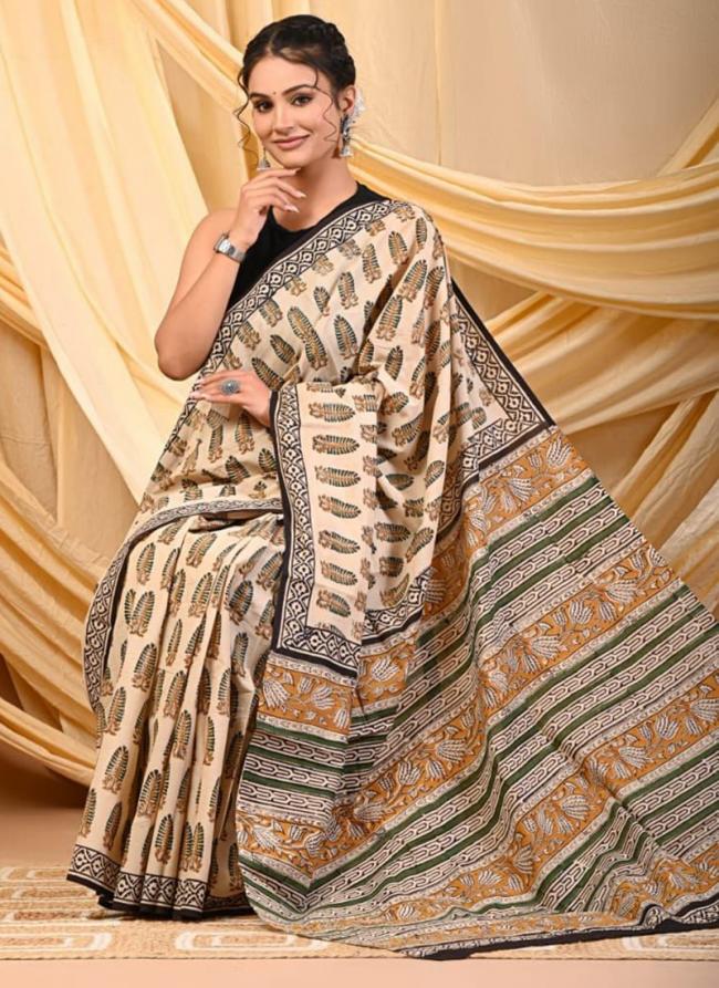 Cotton Multi Color Daily Wear Printed Saree